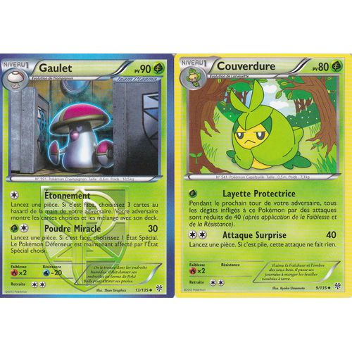 Lot De 2 Cartes Pokemon - Tempete Plasma -