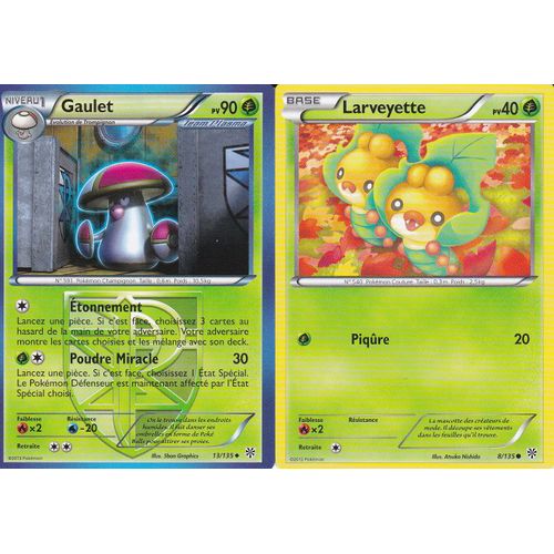 Lot De 2 Cartes Pokemon - Tempete Plasma -