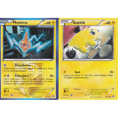 Lot De 2 Cartes Pokemon - Tempete Plasma + 1 Carte Cadeau -