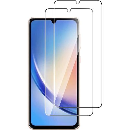 Hqselection®Lot De 2 Verre Trempé Pour Samsung Galaxy A34 5g .Film De Protection D'écran Transparent - Anti Rayures - Ultra Résistant Dureté 9h