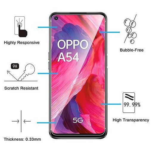 Protection écran Verre Trempé Pour Oppo A74 5G - Dureté 9H, Transparent, Neuf