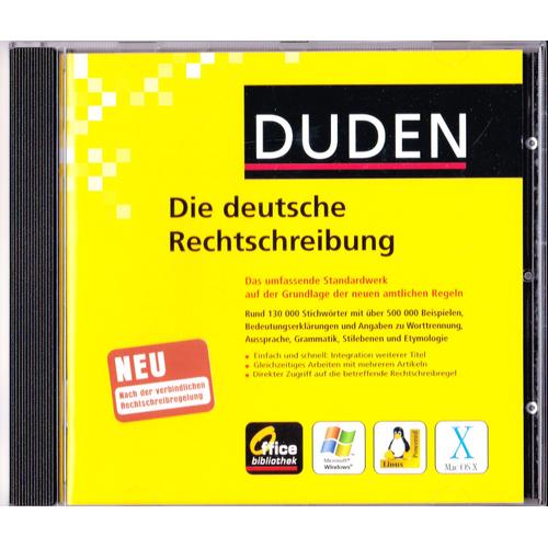 Duden Die Deutsche Rechtschreibung - Version Boîte - 1 Utilisateur - Cd - Linux, Win, Mac - Allemand)