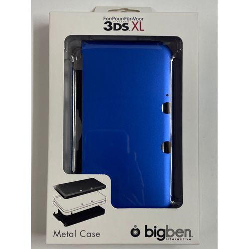 Nintendo 3ds Xl Métal Case Bleu Coque Métallique Étui Protection 