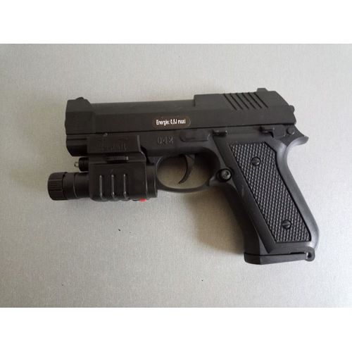 Pistolet A Billes Réplique Kiddos Airsoft 1878 0.5 Joule Spring Abs Noir Avec Laser