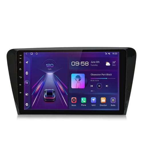 Junsun Autoradio Pour Skoda Octavia III 2013-2018 Android 12 10 Inch Touch Screen GPS NAVI 1+32GB WiFi Bluetooth FM RDS