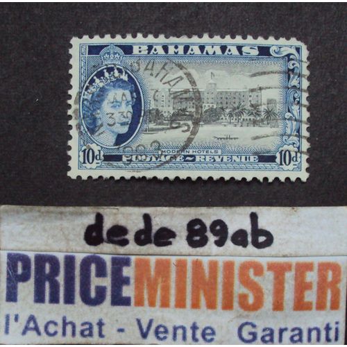 Bahamas..  10d Postage Avenue . Elisabeth 2 . Modern Hôtels : Fort Montague,Nassau . Oblitéré.