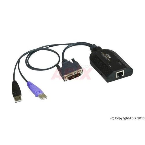 ATEN KA7166 - Câble clavier / vidéo / souris (KVM) - RJ-45 (F) pour USB, DVI-D (M) - 9.1 cm - pour ATEN CN9850; KVM over IP KN1132VB