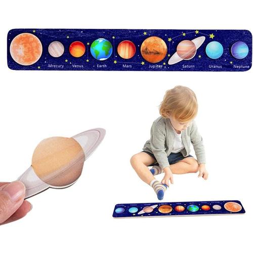 Montessori Jouets Pour Enfants De 3, 4, 5 Ans, Jouet Puzzle Syst¿¿Me Solaire En Bois Pour Tout-Petits, Jouets Spatiaux, Ressources D'apprentissage Cadeaux ¿¿Ducatifs