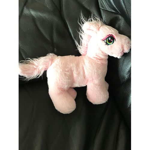 Doudou Peluche Cheval Rose Oeils Bleu Étoile Rose 22cm Gifi