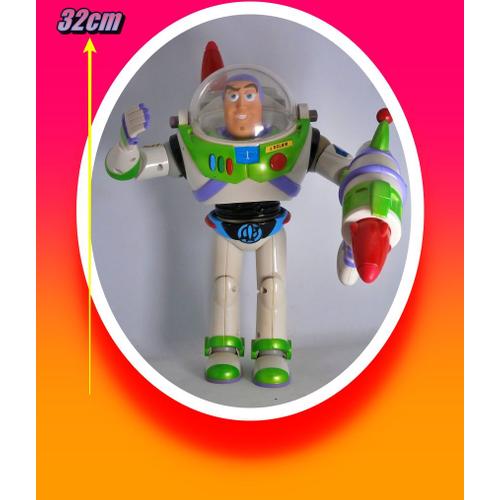 Figurine Série Toy Story - Buzz L'éclair Avec Son Pistolet Lance Missiles - 32cm - Hasbro 2001