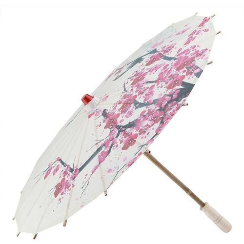 Parapluie Fait ¿¿ la Main en Papier huil¿¿ Motif Fleurs de Prunier Ombrelle Femme Parasol Parapluie D¿¿cor Photographie Prop Parapluie de Mariage Cadeau pour Copine Femme