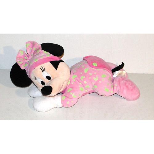 Peluche Minnie Lumineuse La Nuit Nicotoy Glove Dark Disney 32 Cm