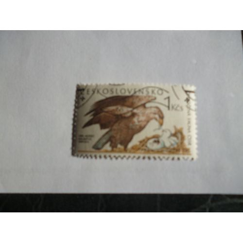 Timbre "Tchécoslovaquie :Aigle".