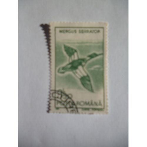 Timbre "Posta Romana :Mergus Serrator".1991