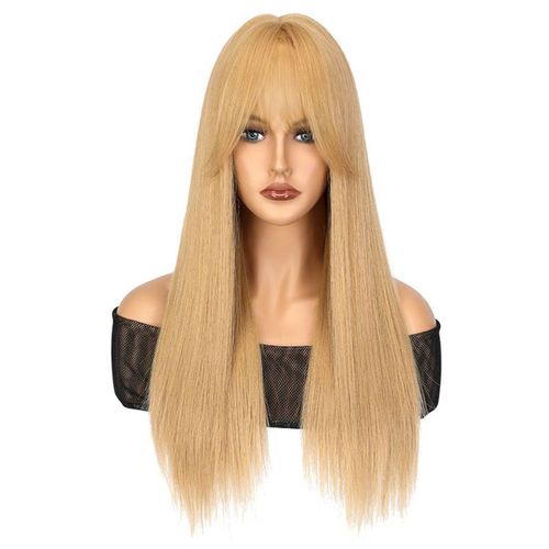 Perruques De Cheveux Humains, Perruques Blondes, Cheveux Brésiliens Raides, Décolorés K 
