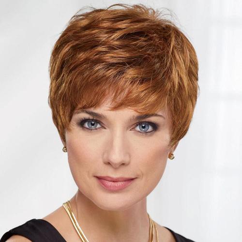 Perruque Cheveux Courts Pour Femme, Beaux Cheveux Courts, Frange, Naturel 