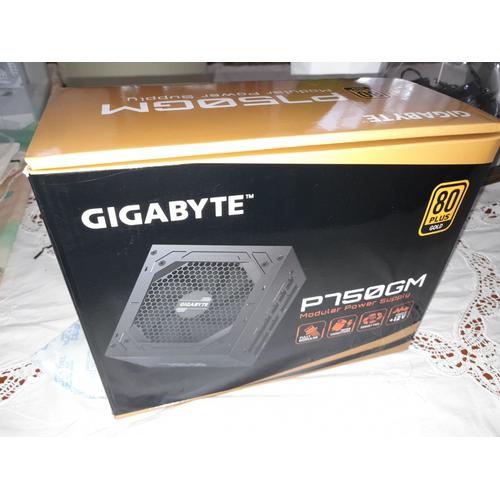 Bloc d'alimentation Gigabyte P750GM Modular 80 Plus Gold jamais utilisé