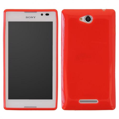 Ego Coque Jelly Case Pour Sony Xperia C (C2305) Rouge