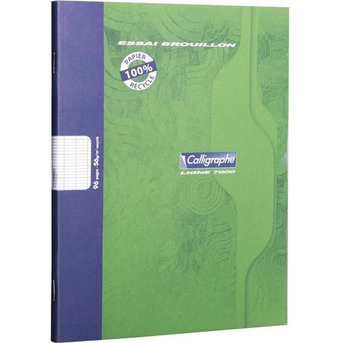Calligraphe Cahier Piqué Brouillon 17x22 96p Séyès 56g 100% Recyclé