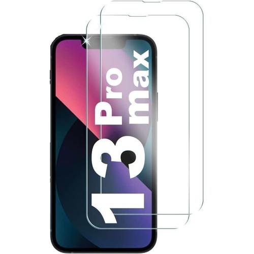 Hqselection®Lot De 2 Verre Trempé Pour Iphone 13 Pro Max, Iphone 14 Plus (6,7") .Film De Protection D'écran Transparent - Anti Rayures - Ultra Résistant Dureté 9h