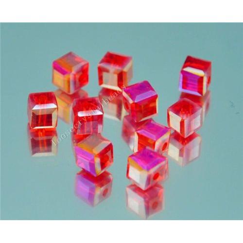 Lot De 25 Perles Cubes En Cristal De Swarovski 4mm