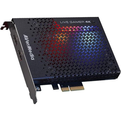 AVerMedia Live Gamer 4K, GC573, Carte de Capture et Streaming Vidéo Gaming HDMI 2.0, 4Kp60 HDR, Très Faible Latence, Enregistre jusqu'à 240 FPS, Eclairage RGB