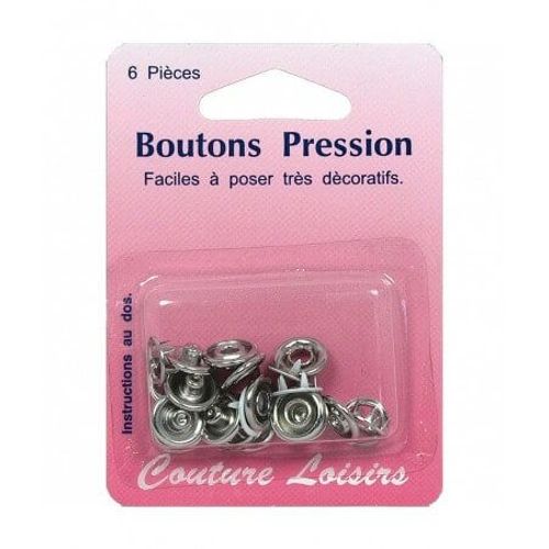 Boutons Pression Blanc Diam. 11 Mm X 6 - Distrifil Blanc