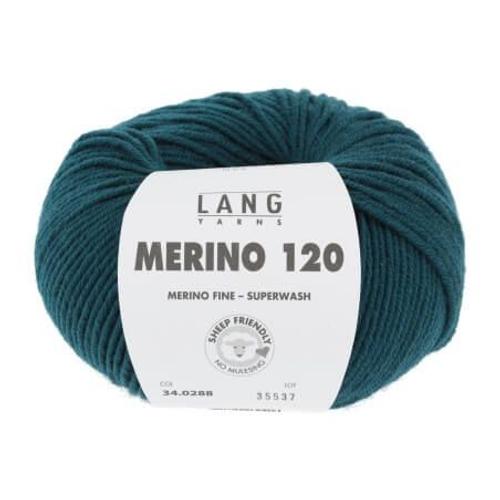 Pelote De Laine ? Tricoter Merino 120 - Lang Yarns Bleu (288)