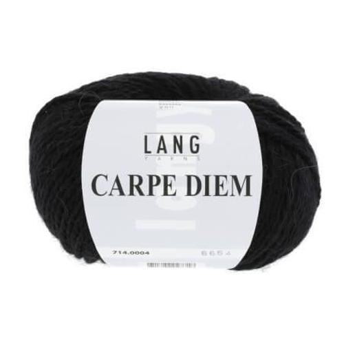 Pelote De Laine Et Alpaga ? Tricoter Carpe Diem - Lang Yarns 0004 Noir