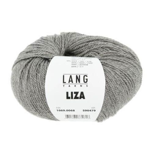 Pelote De Laine Et Soie ? Tricoter Liza - Lang Yarns 68 Gris