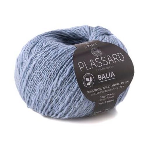 Pelote De Coton, Chanvre Et Lin ? Tricoter Balia - Plassard 24 Bleu