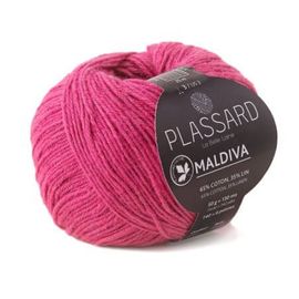 Pelote De Coton Et Lin À Tricoter Maldiva - Plassard 32 Rose