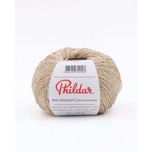 Coton Fantaisie À Tricoter Phil Starlight - Phildar Doré