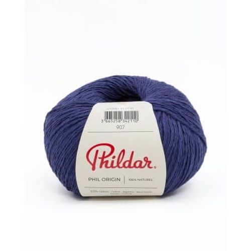 Fil De Coton À Tricoter Phil Origin - Phildar Naval Bleu