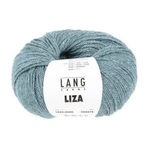 Pelote De Laine Et Soie ? Tricoter Liza - Lang Yarns 88 Bleu