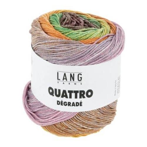 Coton ? Tricoter Et ? Crocheter Quattro Degrade - 100gr - Lang Yarns Multicolore 0014 (Vert-Jaune-Marron)