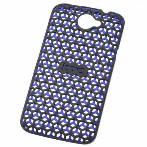 Htc Hard Shell Hc C790 Honeycomb - Étui Rigide Pour Téléphone Portable - Polycarbonate - Noir/Bleu - Pour Htc One X, One X+