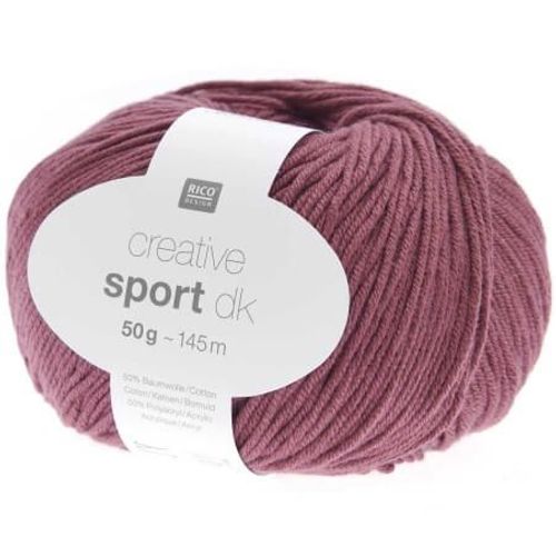 Coton À Tricoter Creative Sport Dk - Rico Design 36 Rouge Vin