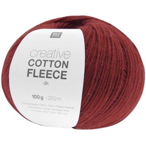 Pelote De Coton Creative Cotton Fleece Dk - 100 Gr - Rico Design 11 Rouge Brodeaux