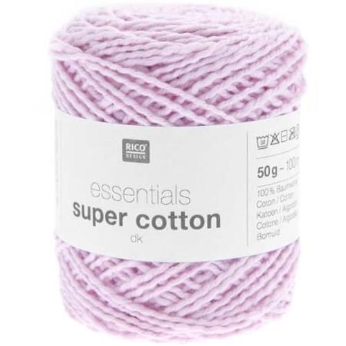 Pelote De Coton ? Tricoter Ou Crocheter Essentials Super Cotton Dk - Rico Design 15 Rose Pink