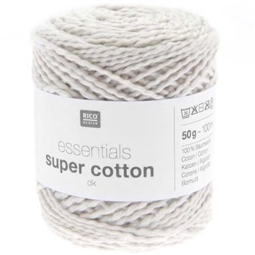 Coton À Tricoter Ou Crocheter Essentials Super Cotton Dk - Rico Design 04 Ecru