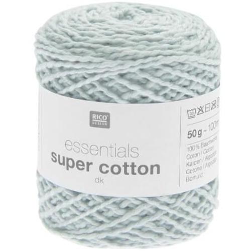 Pelote De Coton ? Tricoter Ou Crocheter Essentials Super Cotton Dk - Rico Design 19 Vert Menthe