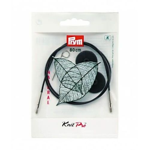 Cable Natural 40 À 150 Cm Aigu. Circulaires/Crochet Interchangeables - Prym - Knitpro 80cm Marron