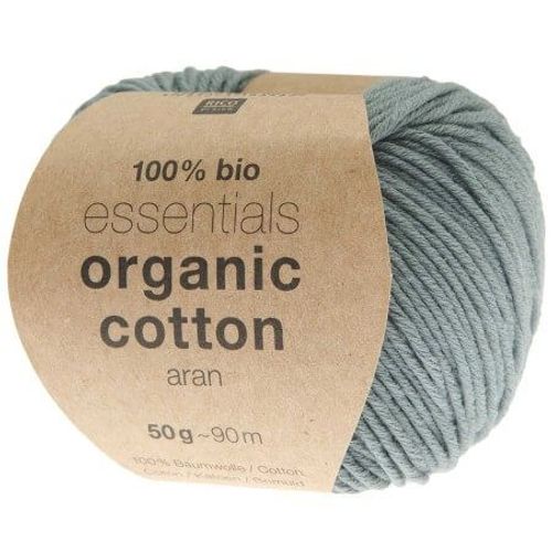 Coton À Tricoter Essentials Organic Cotton Aran - Rico Design 36 Vert Pétrole