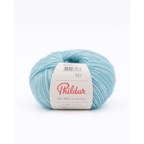 Pelote De Laine Et Mohair Phil Irise - Phildar Menthol Vert