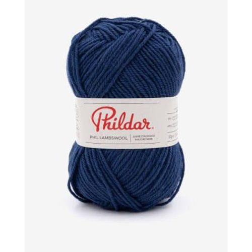Pelote De Laine D'agneau À Tricoter Phil Lambswool - Phildar Naval Bleu