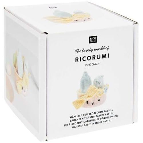 Kits À Crocheter Ricorumi - Corbeilles De Pâques - Rico Design Pastel Rose
