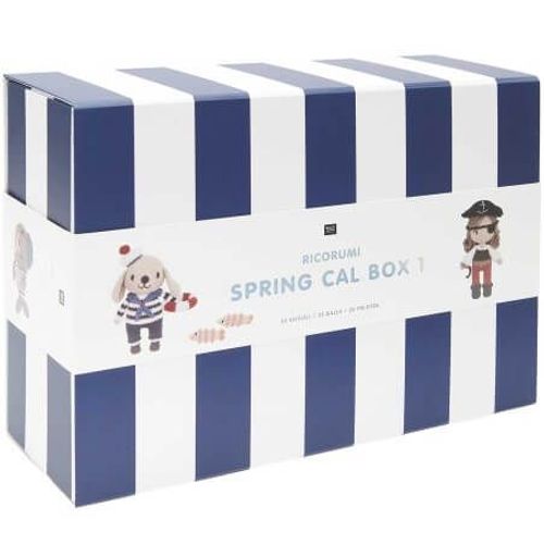 Coffret Ricorumi Spring Cal 2024 - Kit Numéro 1 - Rico Design Bleu/Blanc Rayé