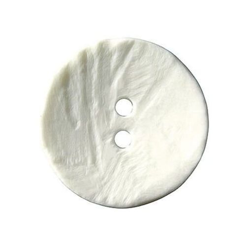 Bouton Rond Imitation Bois 2 Trous 40mm X 1 - Union Knopf Blanc