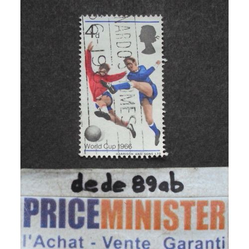 Royaume-Uni..  4d Elisabeth 2 : World Cup Soccer - Angleterre (Coupe Du Monde De Football) 1966 . Oblitéré.